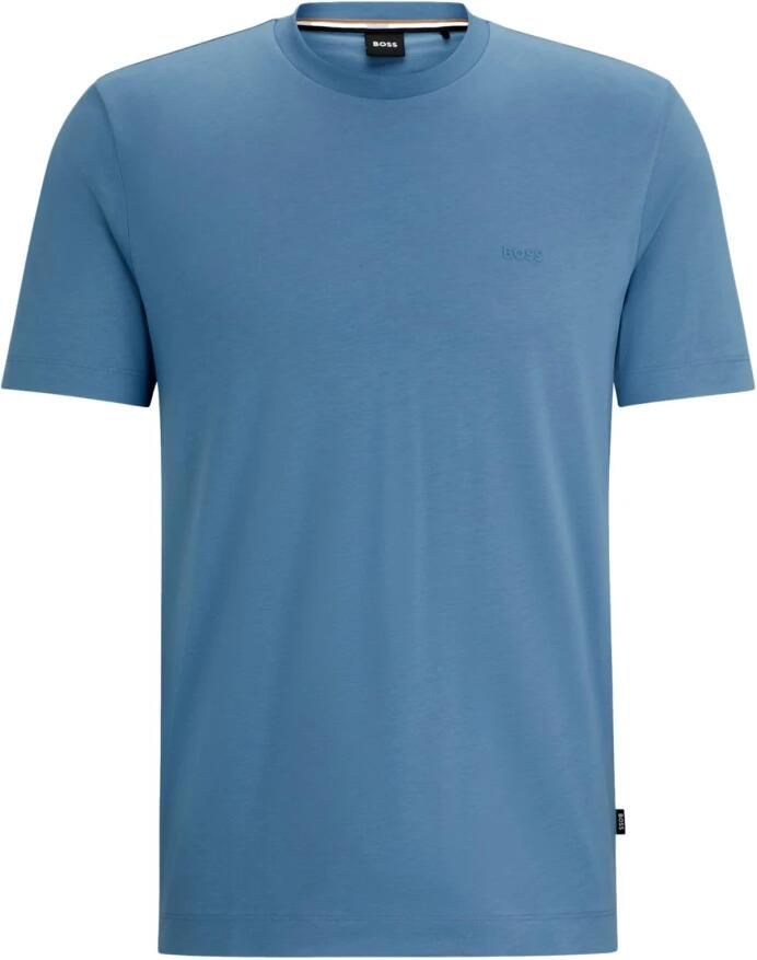 Hugo Boss Thompson 01 Blauw Katoen Logo T-shirt Blue Heren - Foto 4