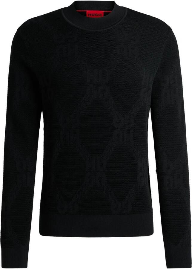HUGO Gebreide pullover met ronde hals model 'Sylor'