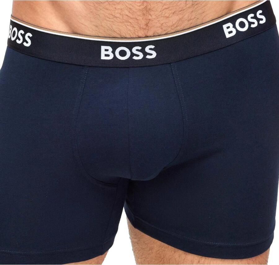 BOSS Lange boxershort BRIEF 3 PACK met in kleur bijpassende weefband (3 stuks) - Foto 8