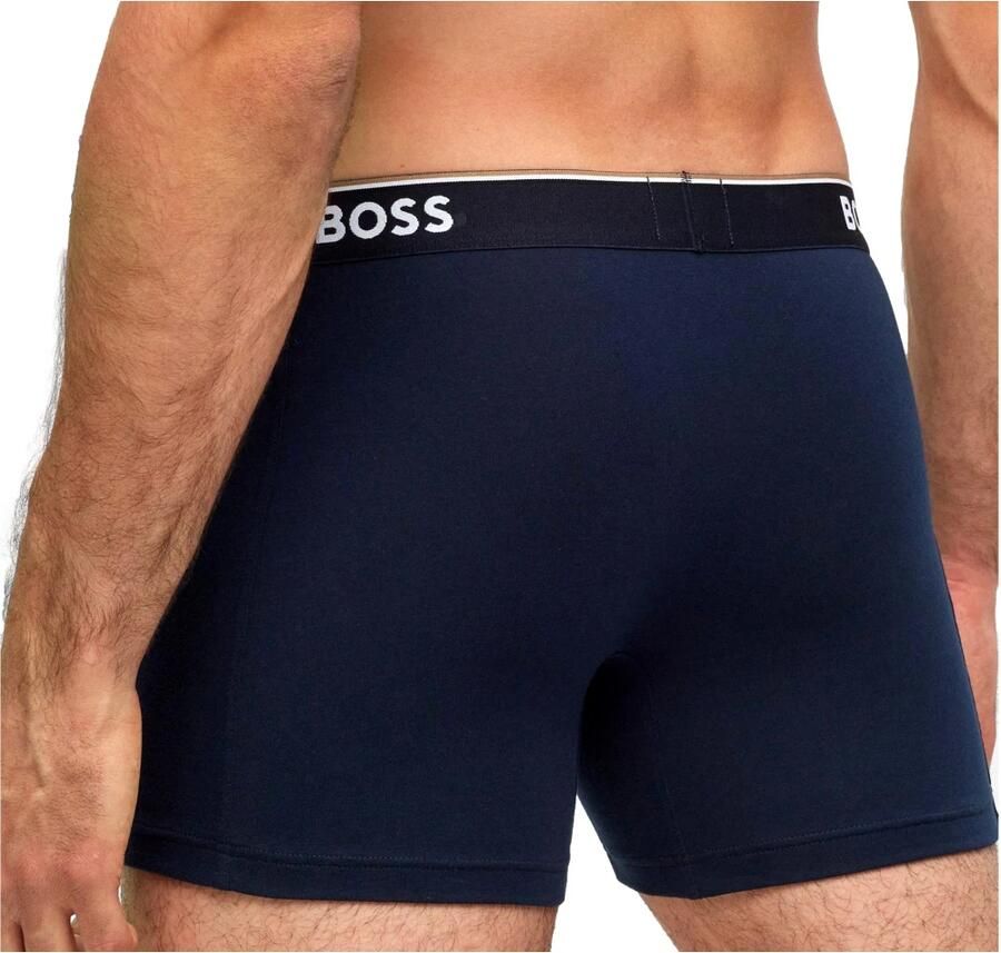 BOSS Lange boxershort BRIEF 3 PACK met in kleur bijpassende weefband (3 stuks) - Foto 9