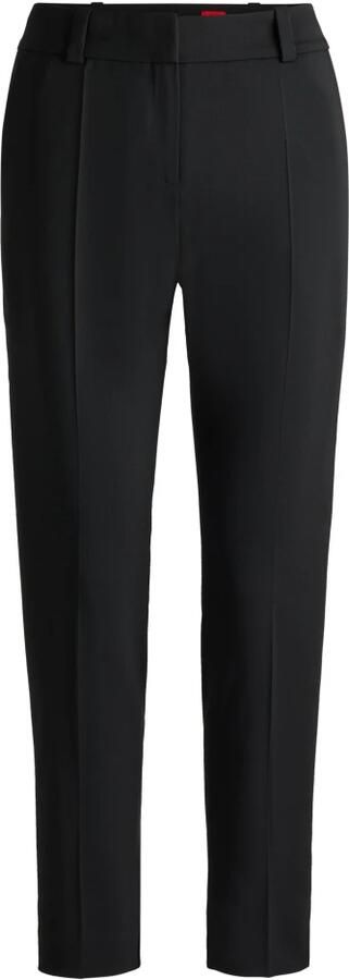 Hugo Boss Veelzijdige Cropped Broek met Splitten Black Dames