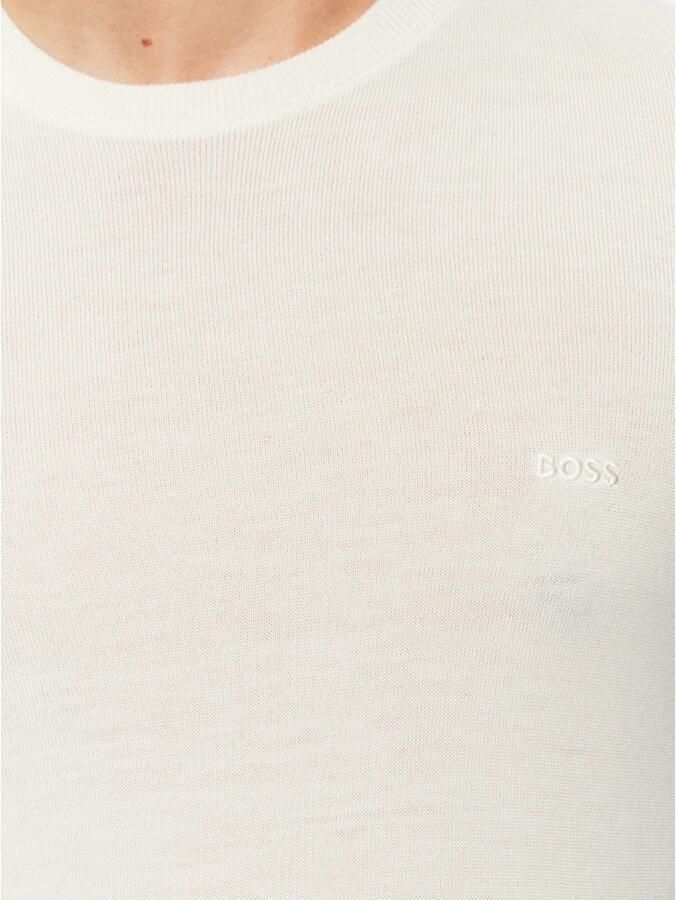 Boss Gebreide pullover van scheerwol met labelstitching model 'Otto' - Foto 5