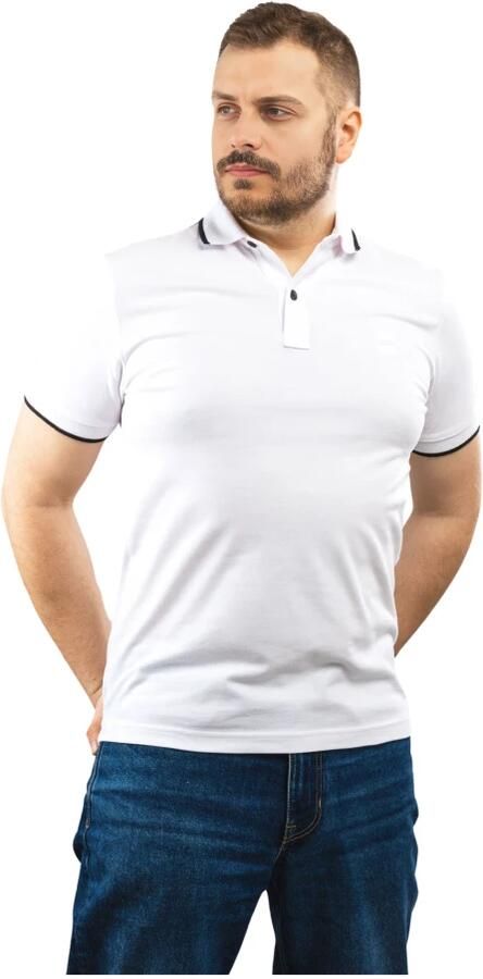 Boss Polo Shirt Korte Mouwen Lente Zomer Collectie White Heren - Foto 17