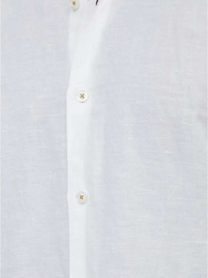 Hugo Boss Witte Linnen Katoenen Casual Fit Overhemd White Heren