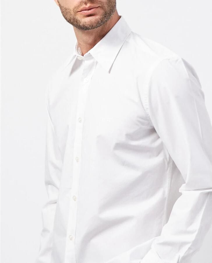 Hugo Boss Witte Regular Fit Overhemd met Geborduurd Logo White Heren - Foto 2