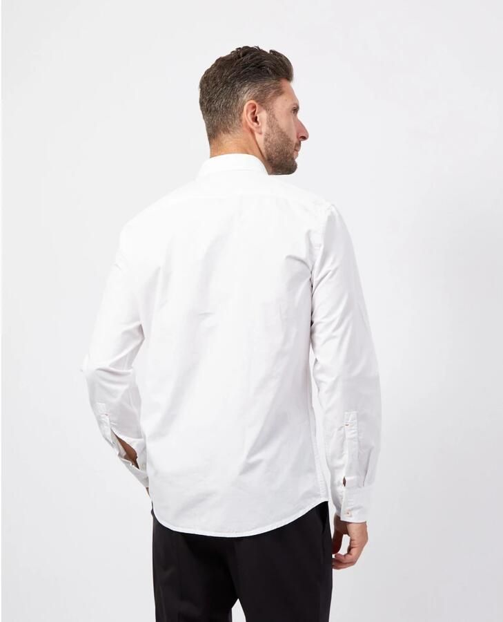 Hugo Boss Witte Regular Fit Overhemd met Geborduurd Logo White Heren