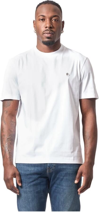 Hugo Boss Katoenen T-shirt met geborduurd logo White Heren - Foto 10