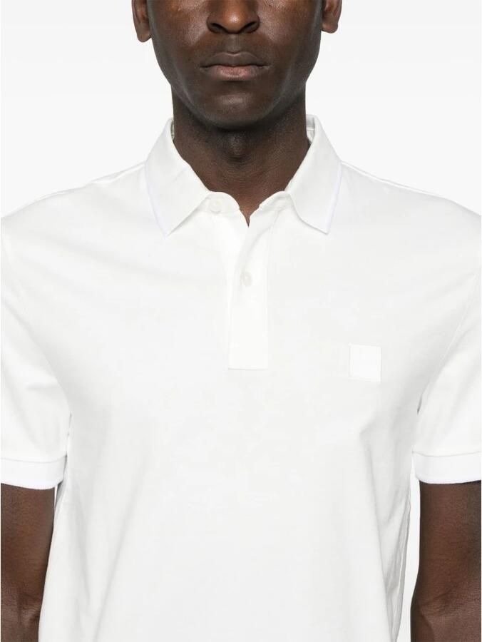 Hugo Boss Korte mouwen katoenen poloshirtcollectie White Heren