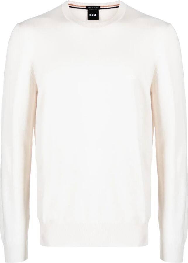 Hugo Boss Wollen gebreide kleding in Botto-L stijl White Heren