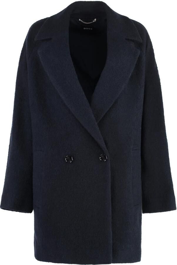 Boss Lange wollen jas met reverskraag model 'Calodino'