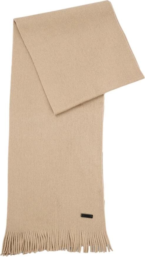 Boss Wollen sjaal met labelpatch model 'Albas' - Foto 4