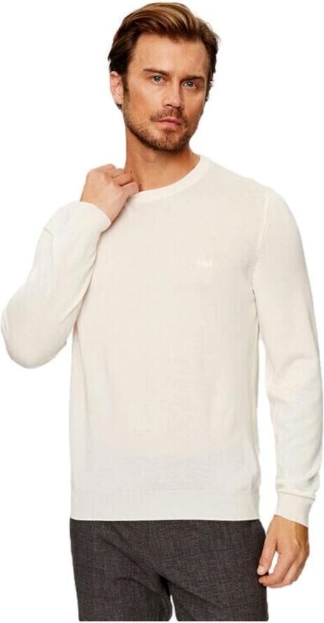 Boss Gebreide pullover van scheerwol met labelstitching model 'Otto' - Foto 15