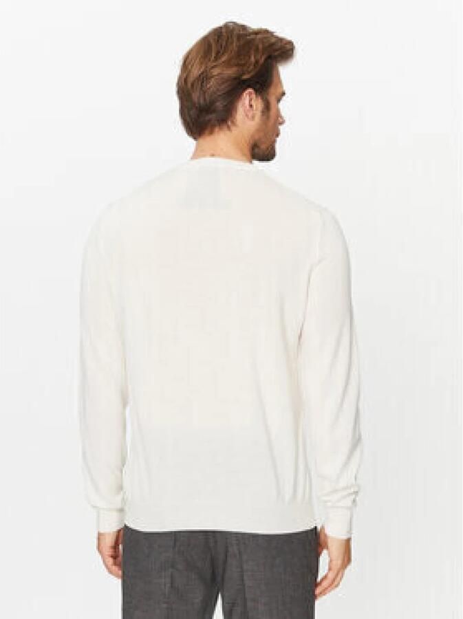Boss Gebreide pullover van scheerwol met labelstitching model 'Otto' - Foto 9