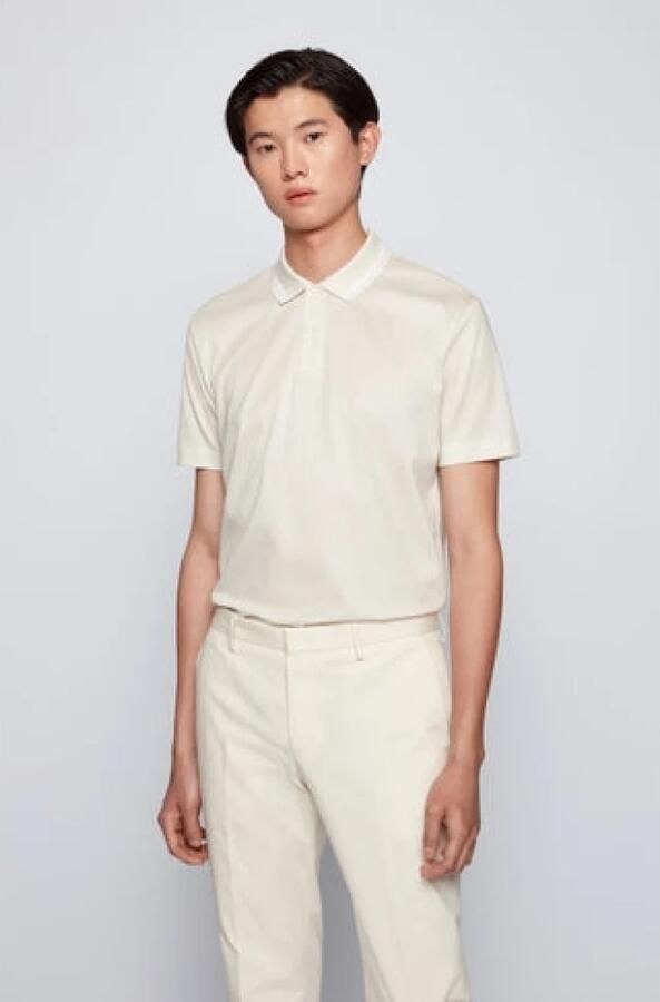 Boss Slim fit poloshirt met labeldetail model 'Press' - Foto 7