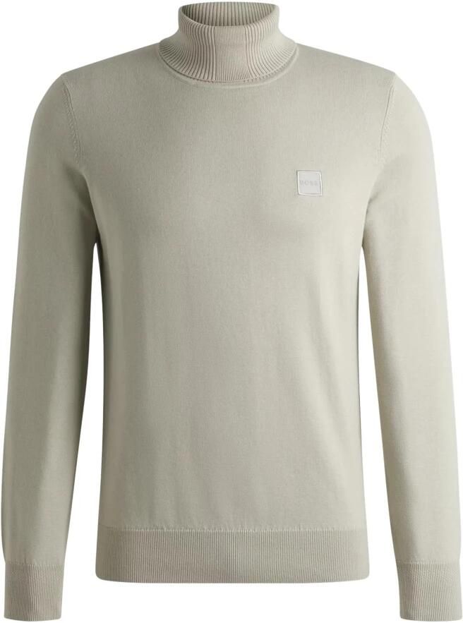 Hugo Boss Heren Trui Herfst Winter Collectie Katoen Kasjmier Mix Beige Heren