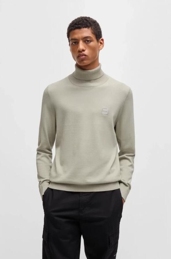 Hugo Boss Heren Trui Herfst Winter Collectie Katoen Kasjmier Mix Beige Heren - Foto 4