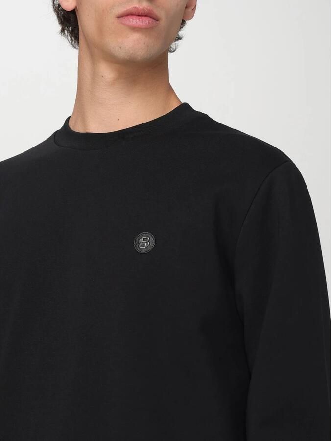 Hugo Boss Zwarte Katoenen Sweater met Ronde Hals Black Heren - Foto 3