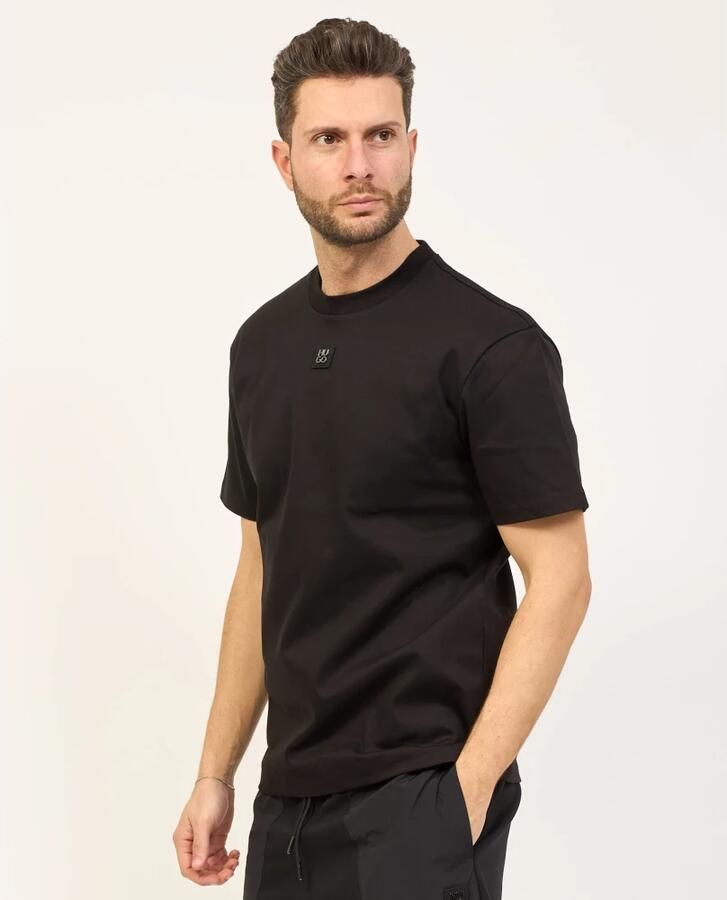 Hugo Boss Zachte Zwarte T-shirt met Verstoord Logo Black Heren - Foto 4