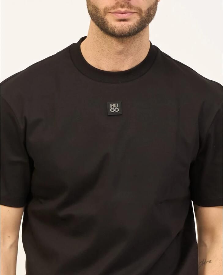 Hugo Boss Zachte Zwarte T-shirt met Verstoord Logo Black Heren - Foto 2