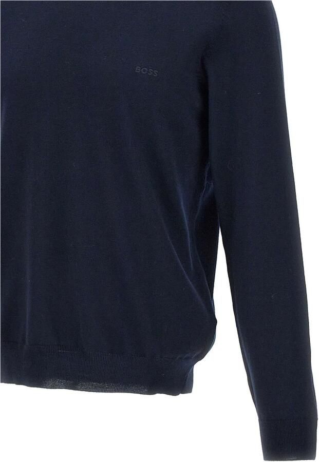 Hugo Boss Heren V-Hals Trui van Zuivere Wol in Blauw Blue Heren - Foto 12