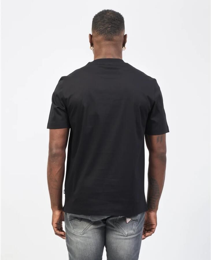 Hugo Boss Katoenen T-shirt met Front Logo Patch Black Heren - Foto 3