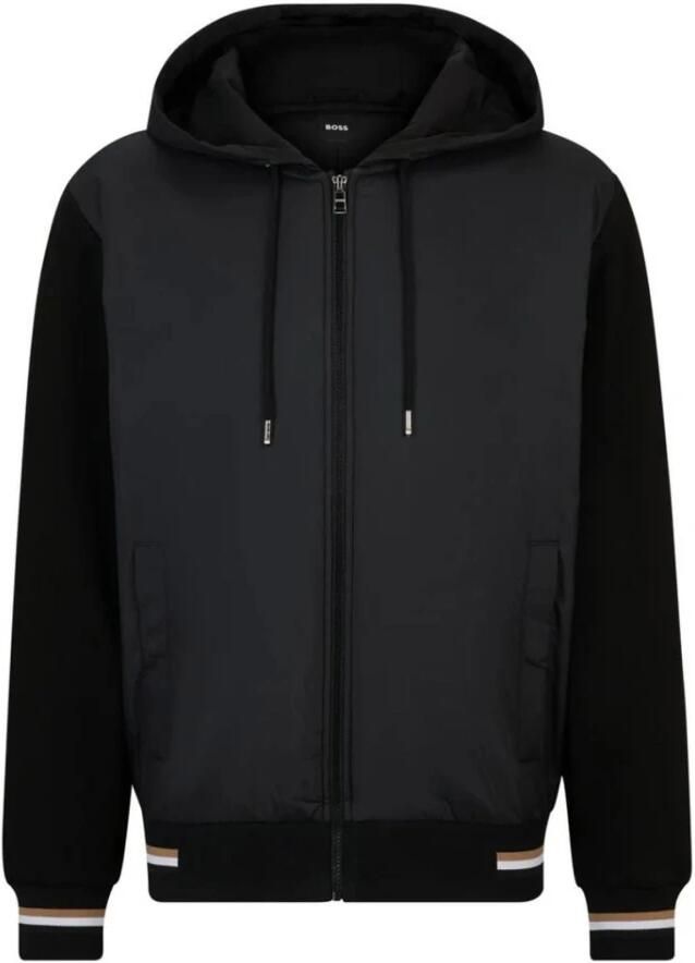 Boss Hybride Zwarte Sweatshirt Jas Black Heren