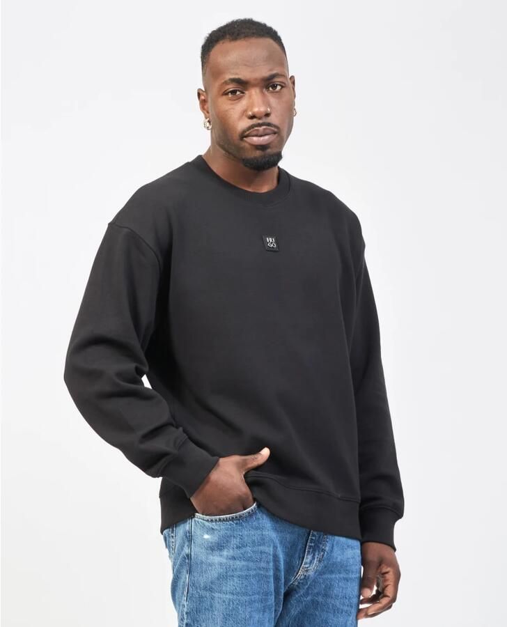 Hugo Boss Zwarte Crewneck Sweater Stijlvol Logo Black Heren - Foto 2