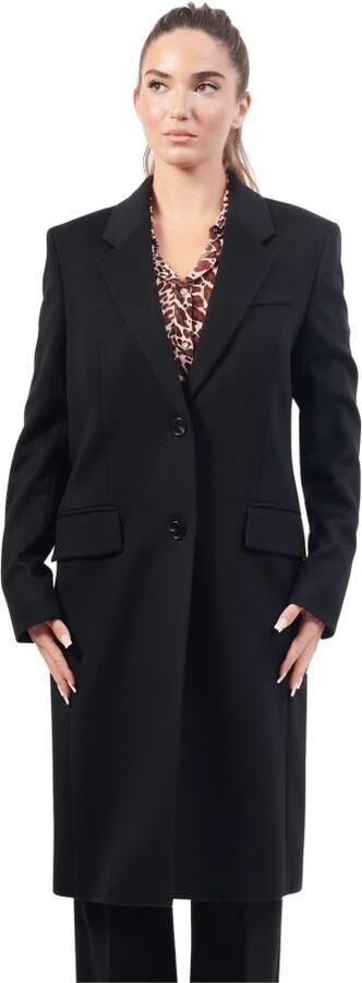 BOSS Black Women Lange wollen jas met knoopsluiting model 'Catara' - Foto 5
