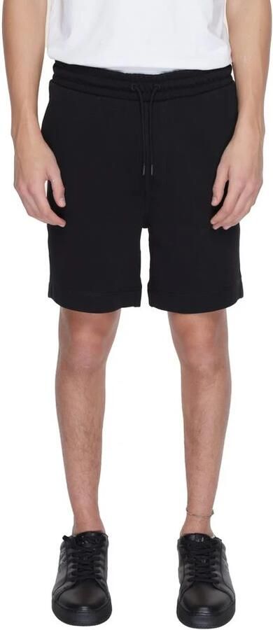 Hugo Boss Stijlvolle zwarte shorts met vetersluiting en zakken Black Heren - Foto 5