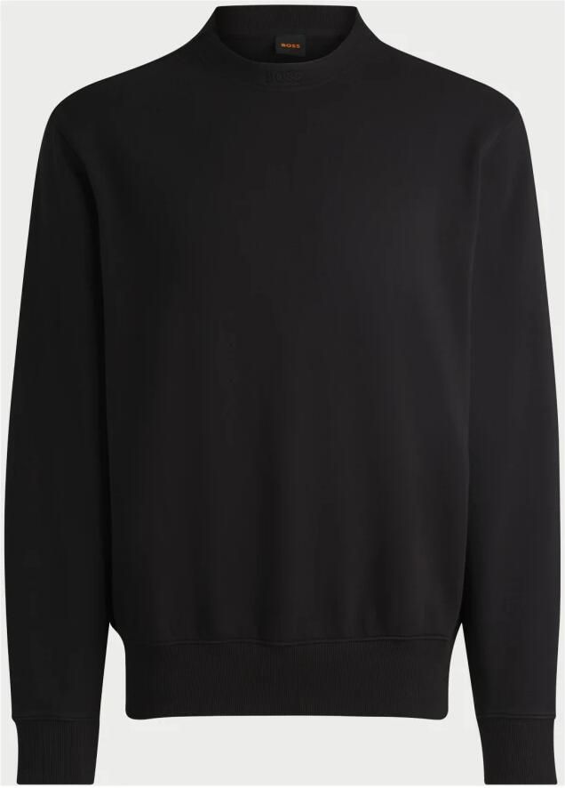 Hugo Boss Zwarte Katoenen Ronde Hals Geborduurde Trui Black Heren - Foto 5
