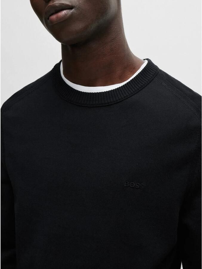 Boss Orange Gebreide trui Asac_V met logoborduursel op borsthoogte