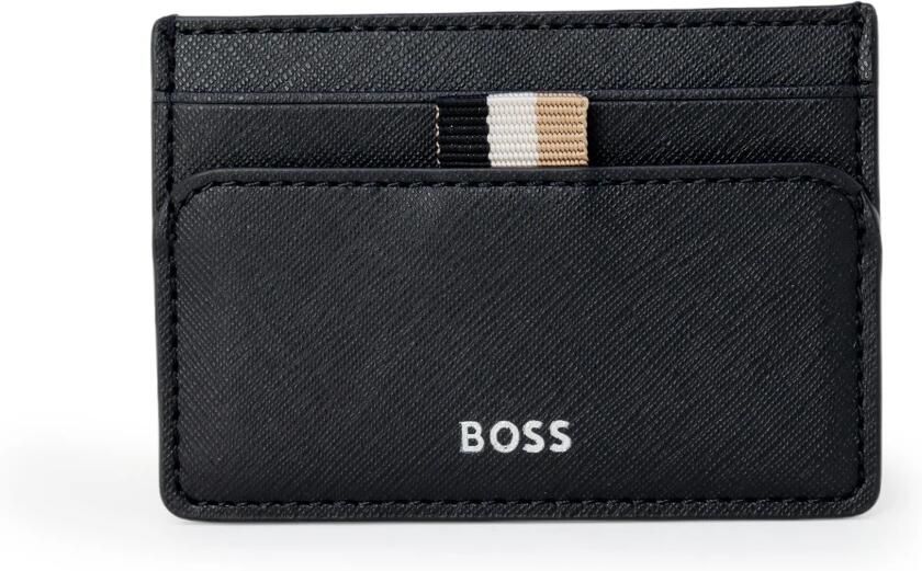 Hugo Boss Zwarte Heren Portemonnee Vierkant Materiaal Black Heren - Foto 2