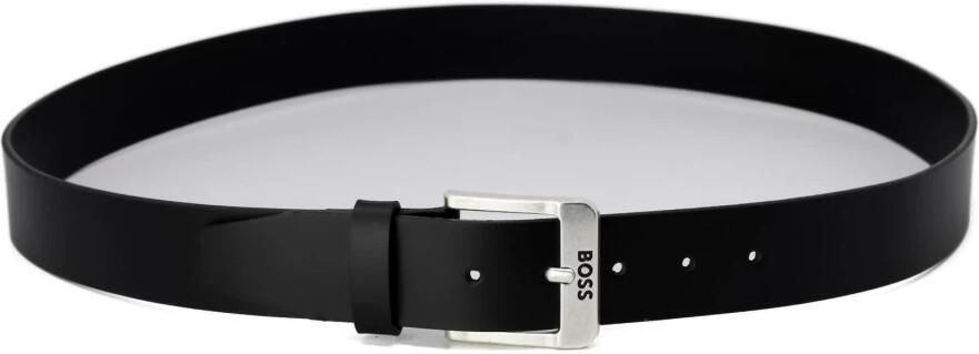 Hugo Boss Heren Leren Riem Lente Zomer Collectie Black Heren