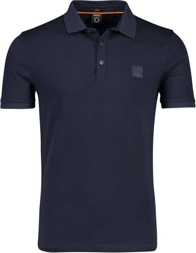 Boss Orange Slim fit poloshirt met labelpatch model 'Passenger' - Foto 5