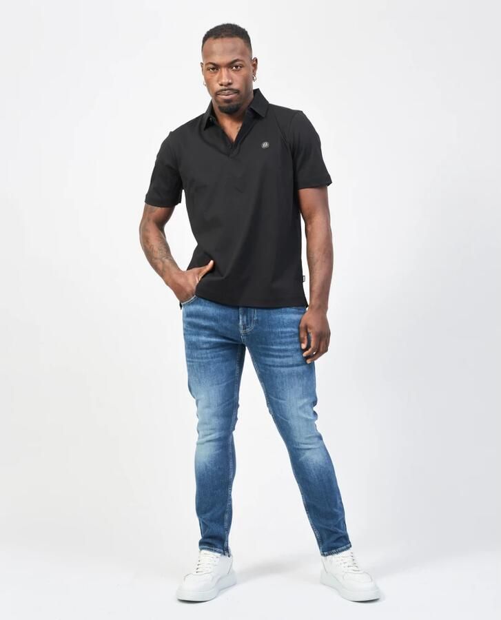 Hugo Boss Zwarte Polo Shirt met Monogram Patch Black Heren - Foto 2