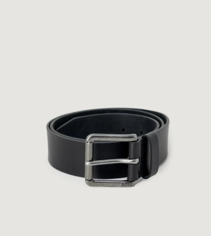 Boss Leren riem met doornsluiting in metallic model 'Joris'