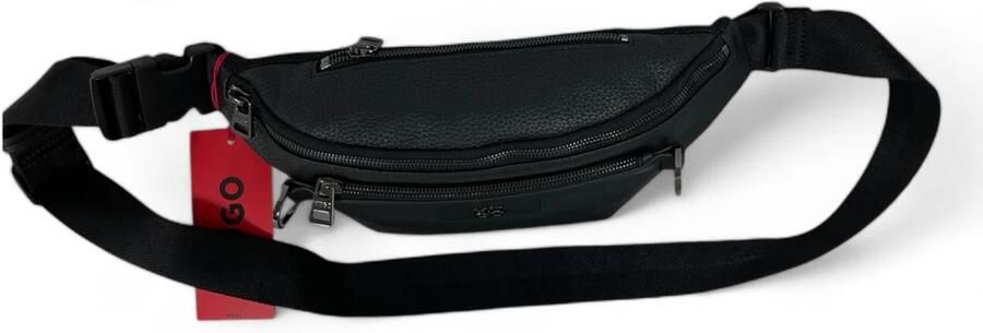 Hugo Boss Zwarte Schoudertas met Ritsvak Black Heren