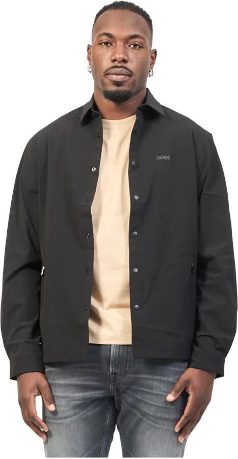 Hugo Boss Zwarte stretch overhemd met elleboogpatches Black Heren - Foto 5