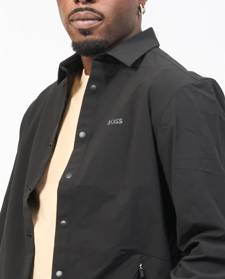 Hugo Boss Zwarte stretch overhemd met elleboogpatches Black Heren - Foto 3