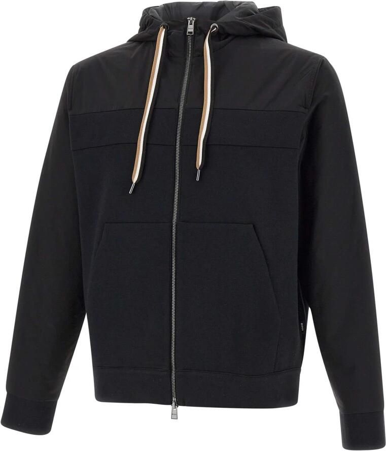 Hugo Boss Zwarte Sweatshirt CSeeger met Nylon Inzetstukken Black Heren - Foto 4