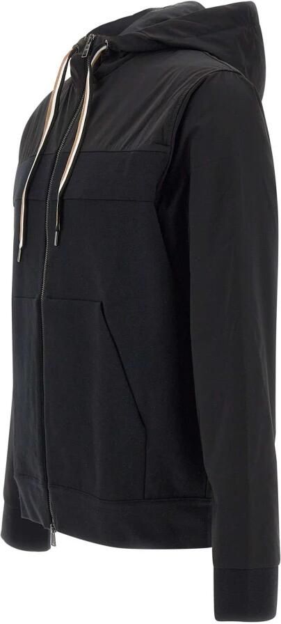 Hugo Boss Zwarte Sweatshirt CSeeger met Nylon Inzetstukken Black Heren - Foto 3