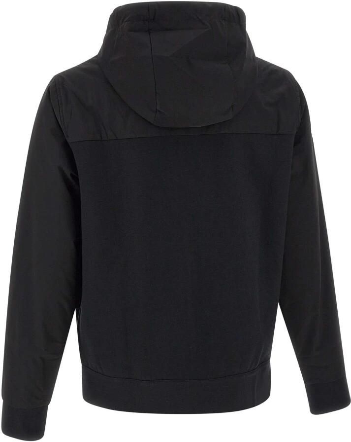 Hugo Boss Zwarte Sweatshirt CSeeger met Nylon Inzetstukken Black Heren