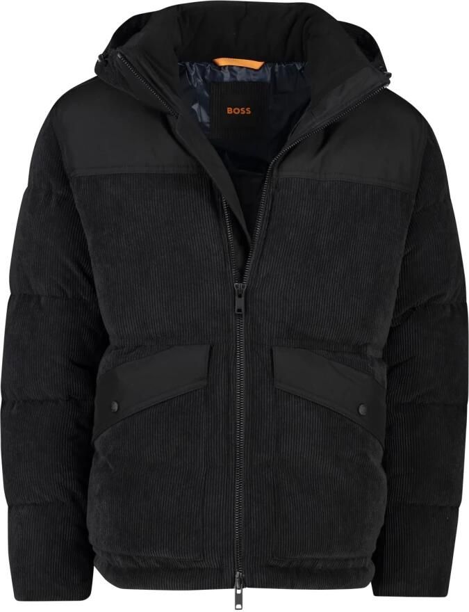 Boss Orange Gewatteerd jack met capuchon model 'Odope'