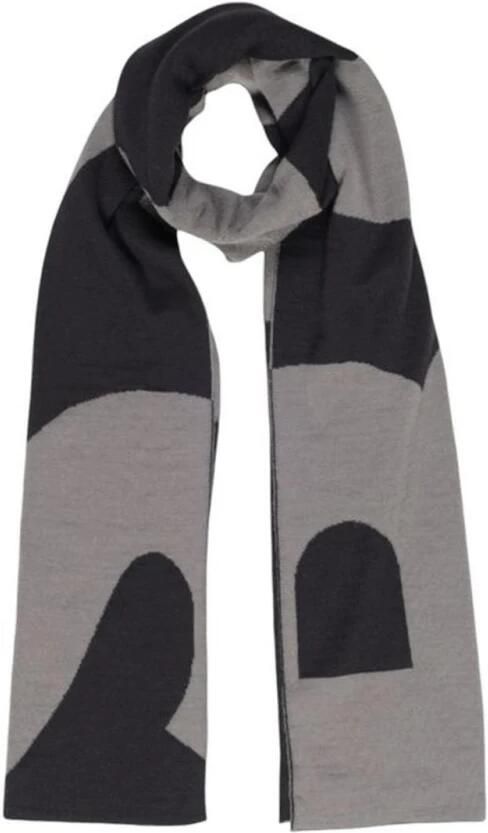 Hugo Boss Gedrukte wolmix sjaal voor mannen Black Heren