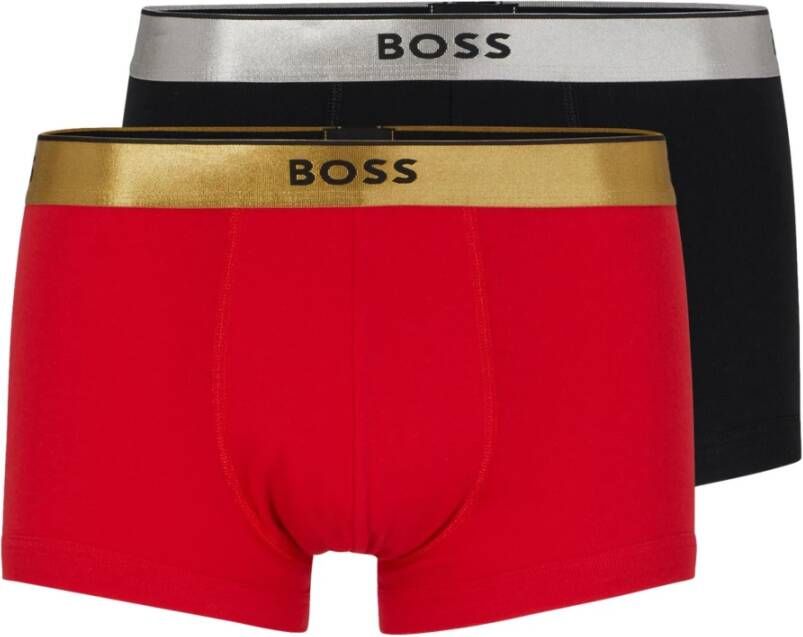 Boss Boxershort met elastische logo in band in een set van 2 stuks