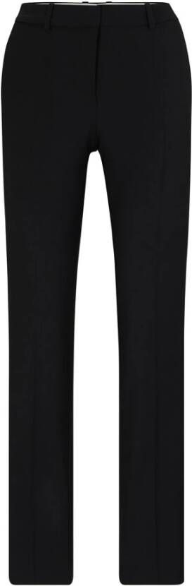 Hugo Boss Klassieke Broek met Omgeslagen Zoom Zwart Dames