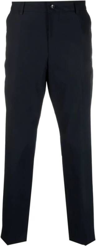 Hugo Boss Leather Trousers Blauw Heren