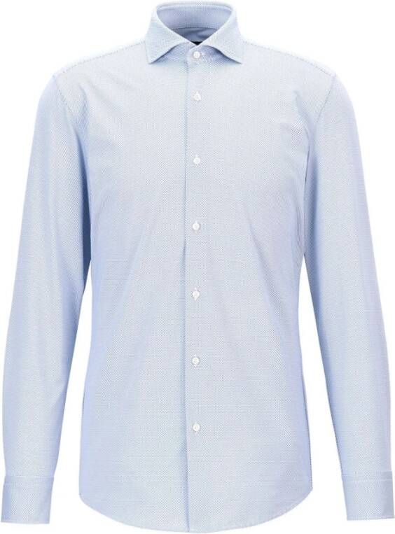 Hugo Boss Lichtblauw Slim Fit Business Overhemd Multicolor Heren