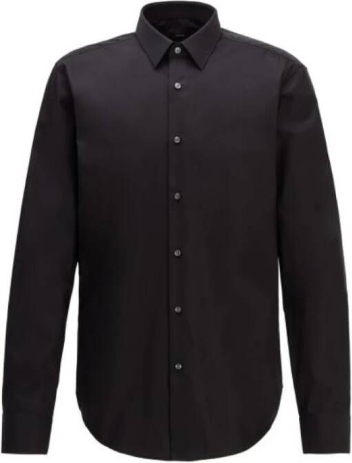 Hugo Boss Normaal Overhemd Zwart Heren