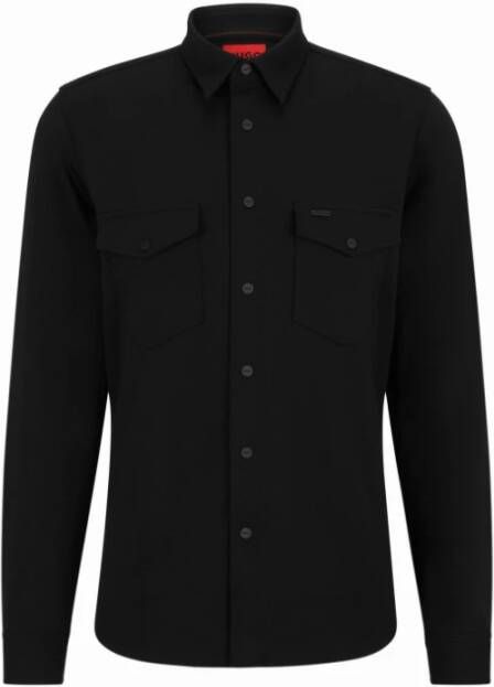 Hugo Boss Normaal shirt Zwart Heren